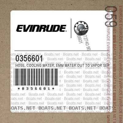0356601 HOSE, Cooling water. EMM water out to vapor sep water in