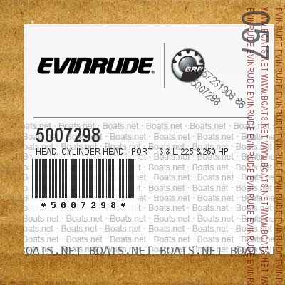 5007298 HEAD, Cylinder head - PORT - 3.3 L. 225 & 250 HP