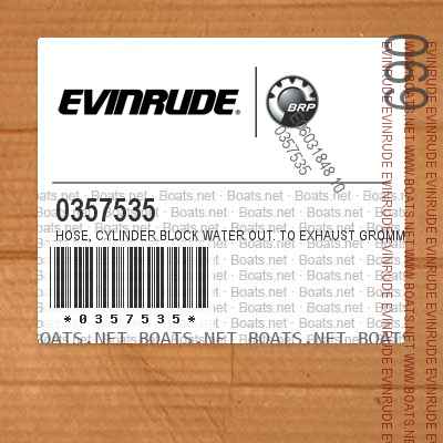 0357535 HOSE, Cylinder block water out. to exhaust grommet tee