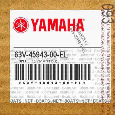 63V-45943-00-EL PROPELLER (3X9-1/4"X11"-J)