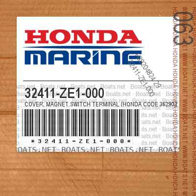 32411-ZE1-000 COVER, MAGNET SWITCH TERMINAL (Honda Code 3629037).