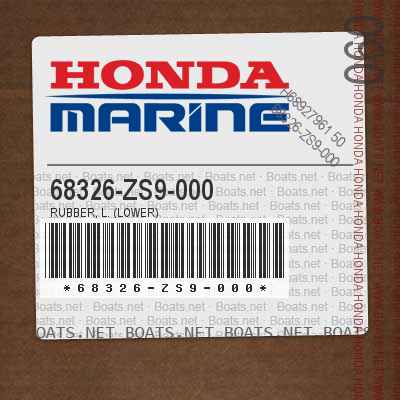 68326-ZS9-000 RUBBER, L. (LOWER)