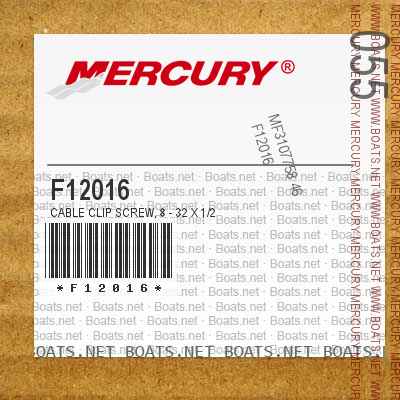 F12016 CABLE CLIP SCREW, 8 - 32 X 1/2