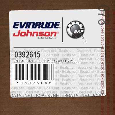 0392615 P'HEAD GASKET SET. 20EC - 20ELC - 25ELC