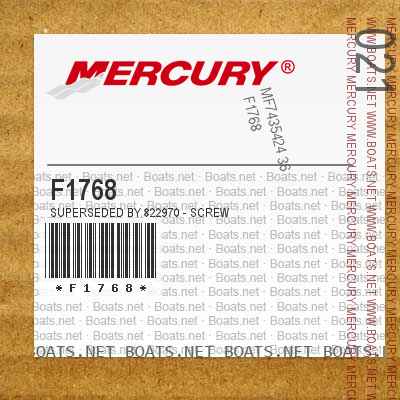 F1768 Superseded by 822970 - SCREW