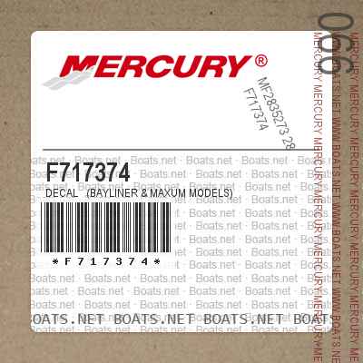 F717374 DECAL (BAYLINER & MAXUM MODELS)