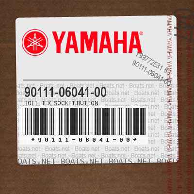 90111-06041-00 Bolt, Hex. Socket Button