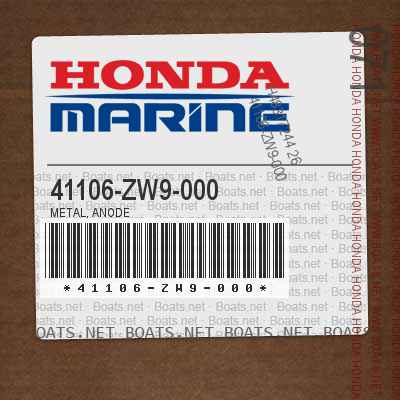 41106-ZW9-000 METAL, ANODE