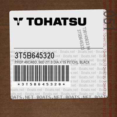 3T5B645320 PROP 40C/40D, 50D (11.0 DIA X 15 PITCH), BLACK