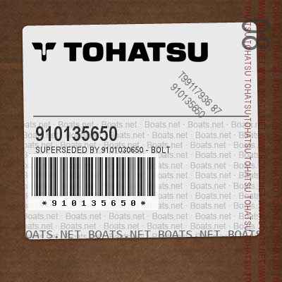 910135650 Superseded by 9101030650 - BOLT
