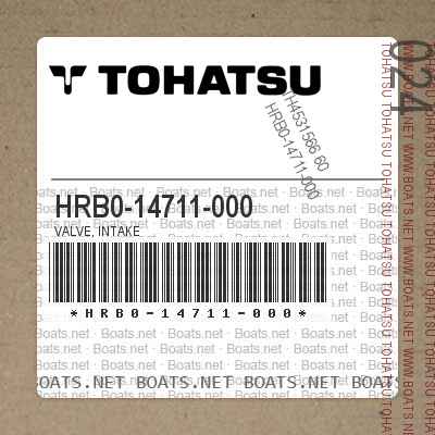 HRB0-14711-000 VALVE, INTAKE