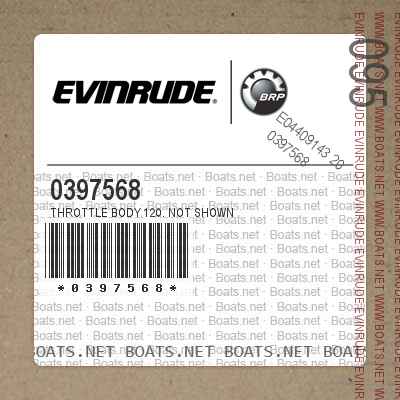 0397568 THROTTLE BODY 120. NOT SHOWN