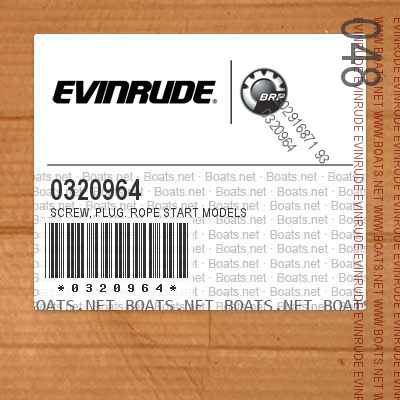 0320964 SCREW, Plug. Rope Start Models