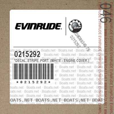 0215292 *DECAL, Stripe, Port. (WHITE - Engine Cover.)