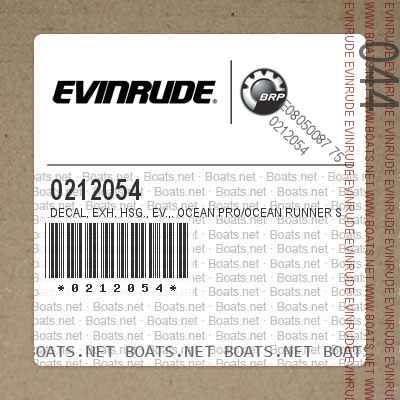 0212054 DECAL, Exh. hsg., Ev.,. Ocean Pro/Ocean Runner Styling