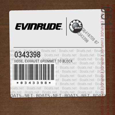 0343398 HOSE, Exhaust grommet to block