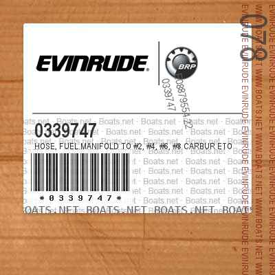 0339747 HOSE, Fuel manifold to #2, #4, #6, #8 carbur etors