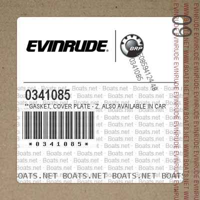 0341085 **GASKET, Cover plate - Z. Also Available in Carburetor Repair Kit