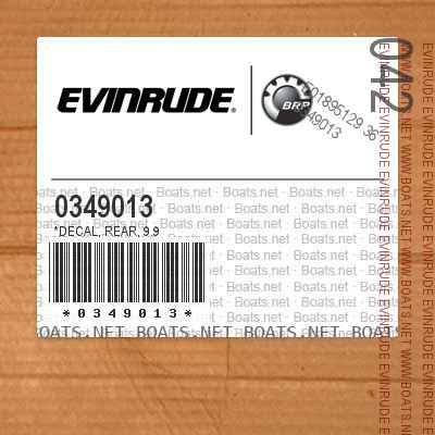 0349013 *DECAL, Rear, 9.9