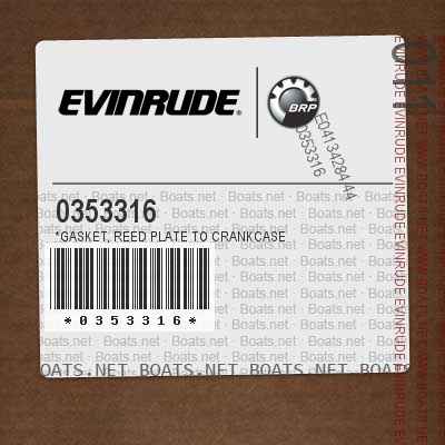 0353316 *GASKET, Reed plate to crankcase