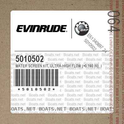 5010502 WATER SCREEN KIT, Ultra-high flow (+0.160 in). Includes (2) screws P/N 337061. Optional Accessory