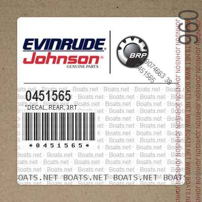 0451565 *DECAL, Rear, 3RT