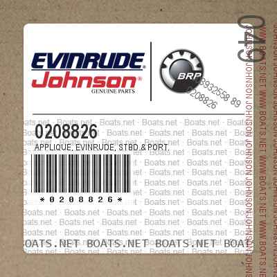 0208826 APPLIQUE, Evinrude, stbd.& port.