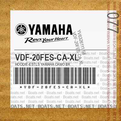 Yamaha VDF 20FES CA XL HOODIE ESTLS YAMAHA CAMO BK Boats