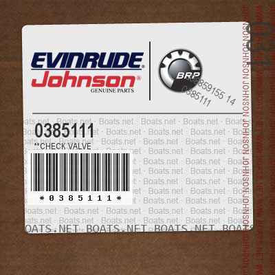 0385111 **CHECK VALVE