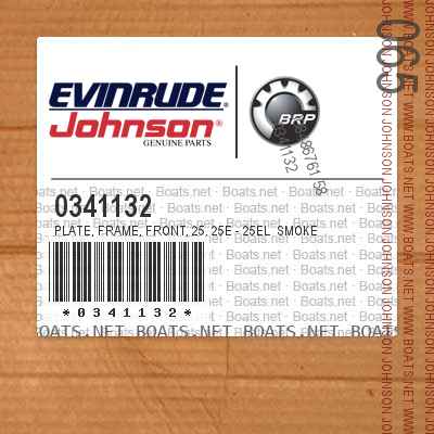 0341132 PLATE, Frame, front, 25. 25E - 25EL Smoke