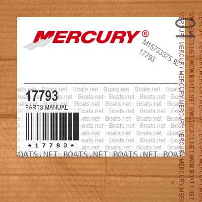 PARTS MANUAL Mercury 17793