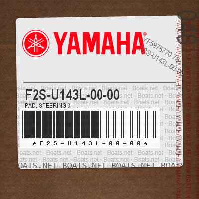 Yamaha F2S-U143L-00-00 Pad Steering 3; F2SU143L0000 Made by Yamaha 