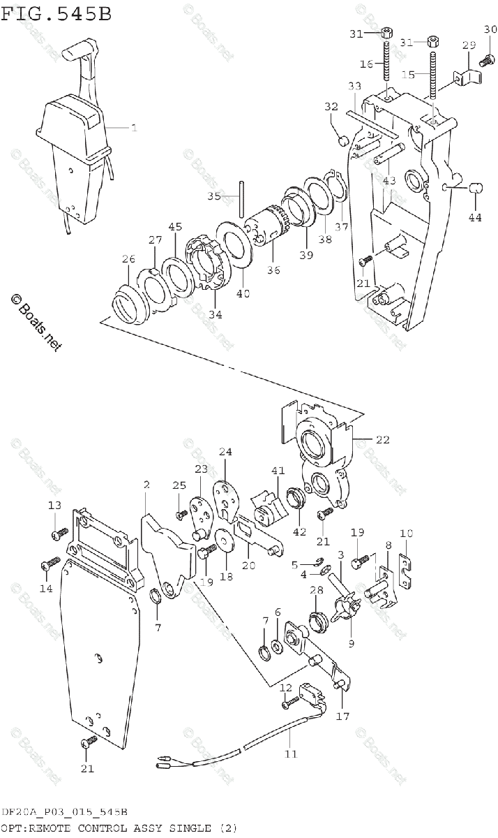 Suzuki Outboard 2015 OEM Parts Diagram for OPT:REMOTE CONTROL ASSY ...