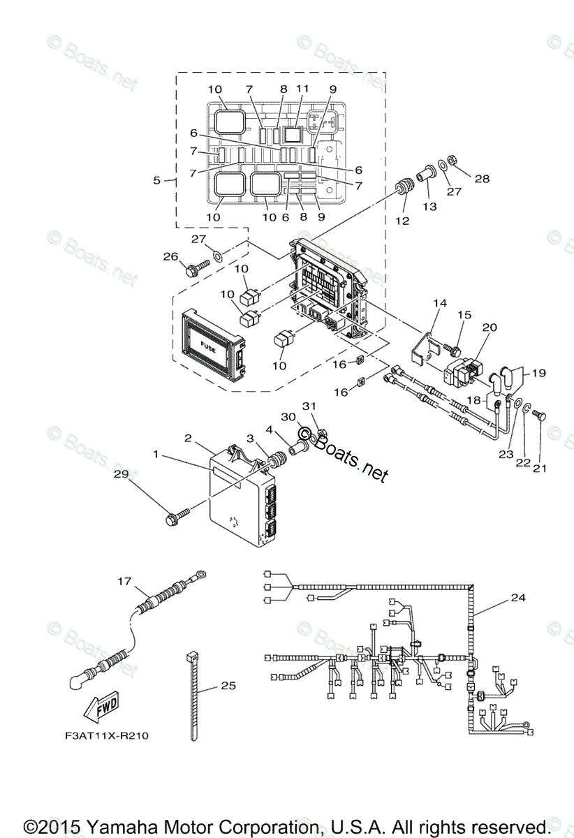 Yamaha Boats 2016 OEM Parts Diagram for ELECTRICAL (1) | Boats.net