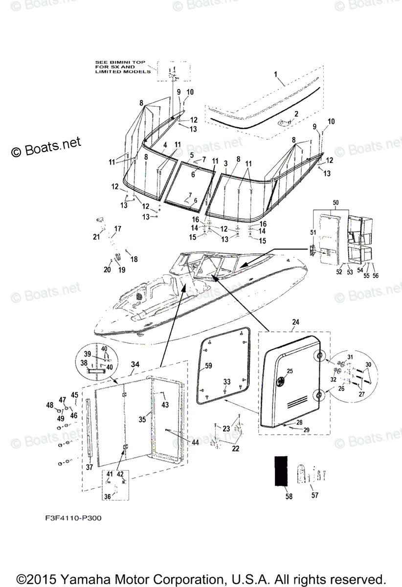 Yamaha Boats 2016 OEM Parts Diagram for Helm | Boats.net