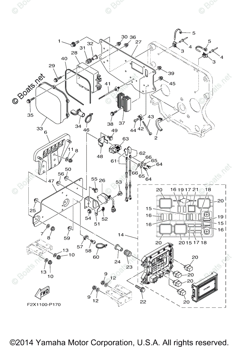 Yamaha Waverunner 2015 OEM Parts Diagram for Electrical - 1 | Boats.net