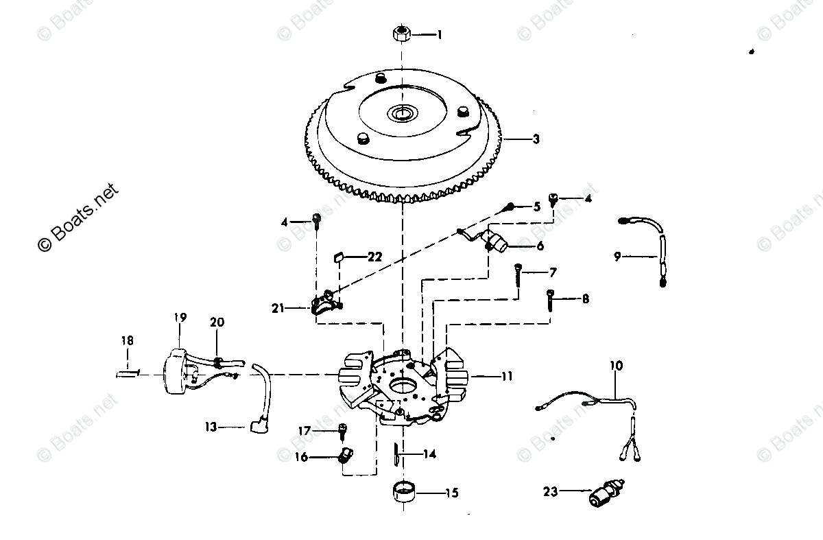 m a様 Chrysler Outboard 1976 OEM Parts Diagram for MAGNETO | Boats.net