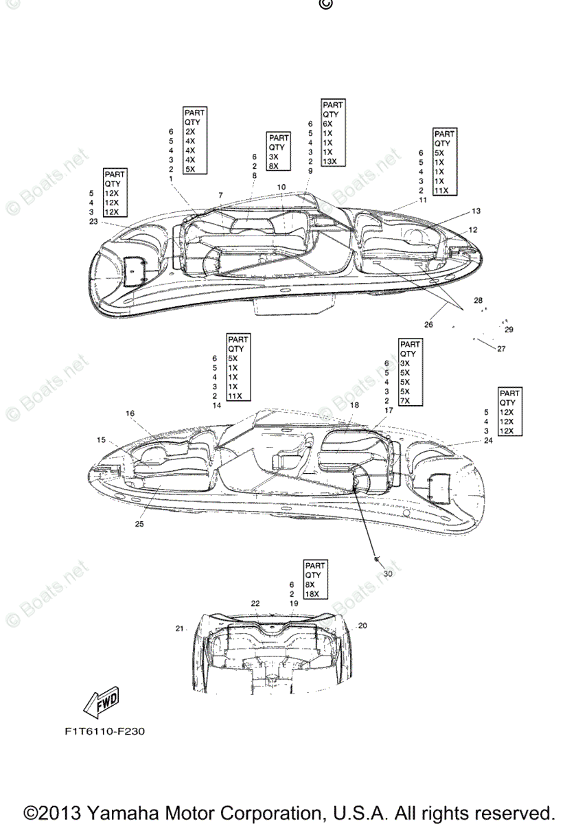 Yamaha Boats 2007 OEM Parts Diagram for Seat_Cushion