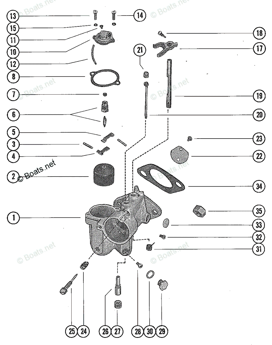 Mercury Outboard 115HP OEM Parts Diagram For Carburetor Assembly ...