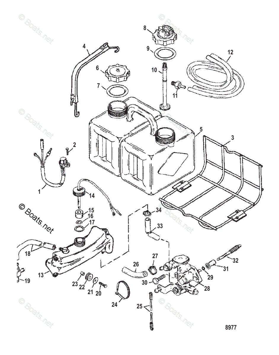 Mercury Outboard 200HP OEM Parts Diagram for Oil Injection Components ...