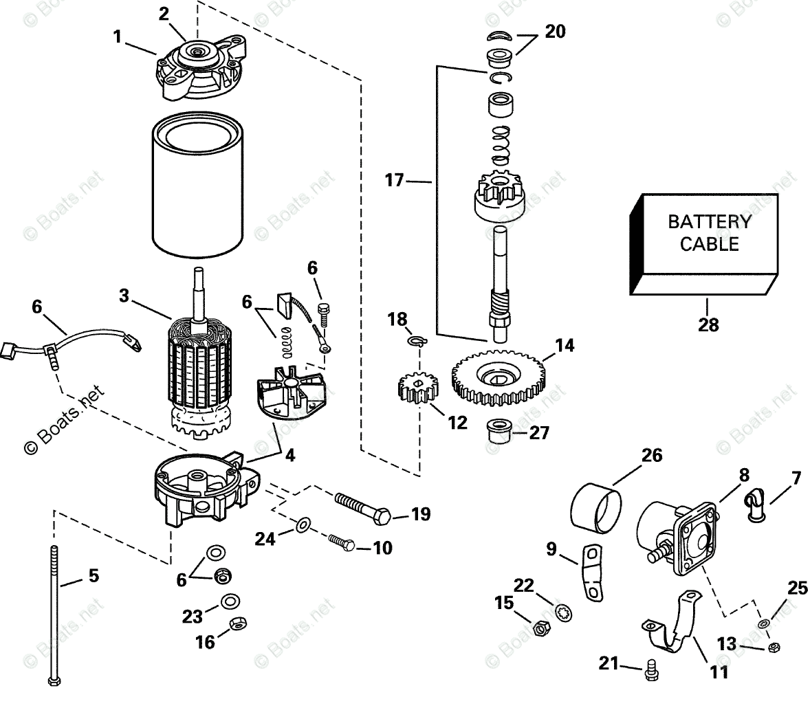 Johnson Outboard Parts by Year 2001 OEM Parts Diagram for ELECTRIC