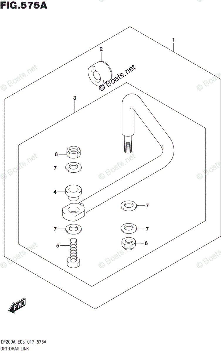 Suzuki Outboard 200HP OEM Parts Diagram for OPT:DRAG LINK | Boats.net