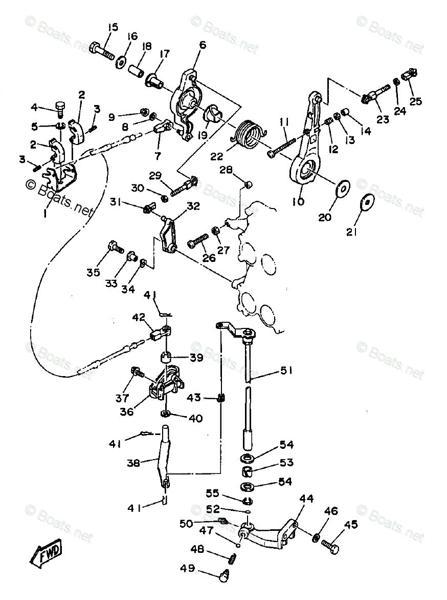 Yamaha Outboard Parts by Year 1998 OEM Parts Diagram for Control