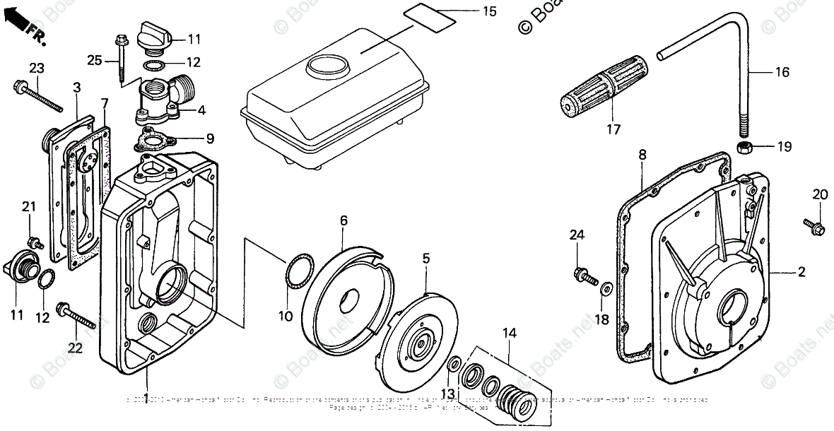 Honda Water Pumps WB15 C-A VIN# G100-2000001 TO G100-2424874 OEM Parts ...