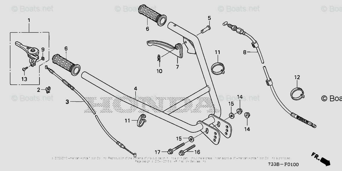Honda Tiller Parts FC600 AN VIN# FAMJ-1000001 OEM Parts Diagram for