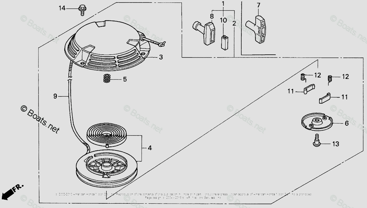 Honda hr215 2024 recoil starter