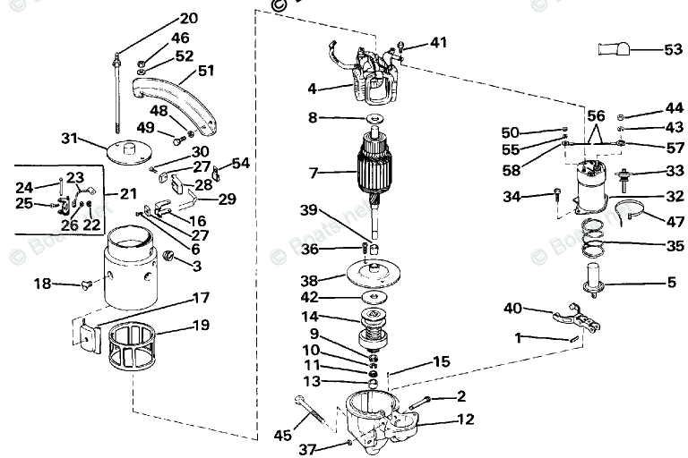 omc-sterndrive-5-70l-350-cid-v8-oem-parts-diagram-for-starter-motor