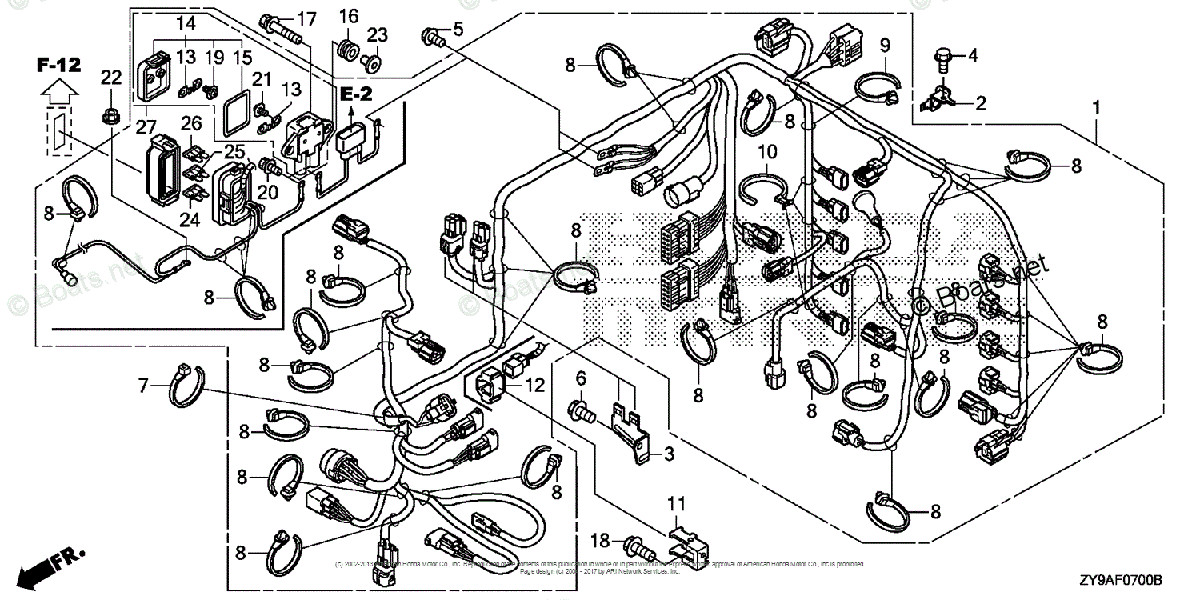 Honda Outboard Parts by HP & Serial Range 90HP OEM Parts Diagram for