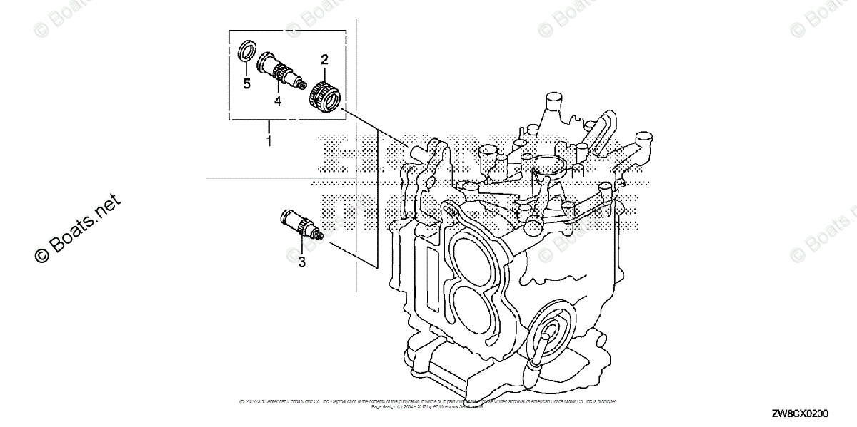 Honda Outboard 2007 And Later OEM Parts Diagram for Water Hose Joint ...