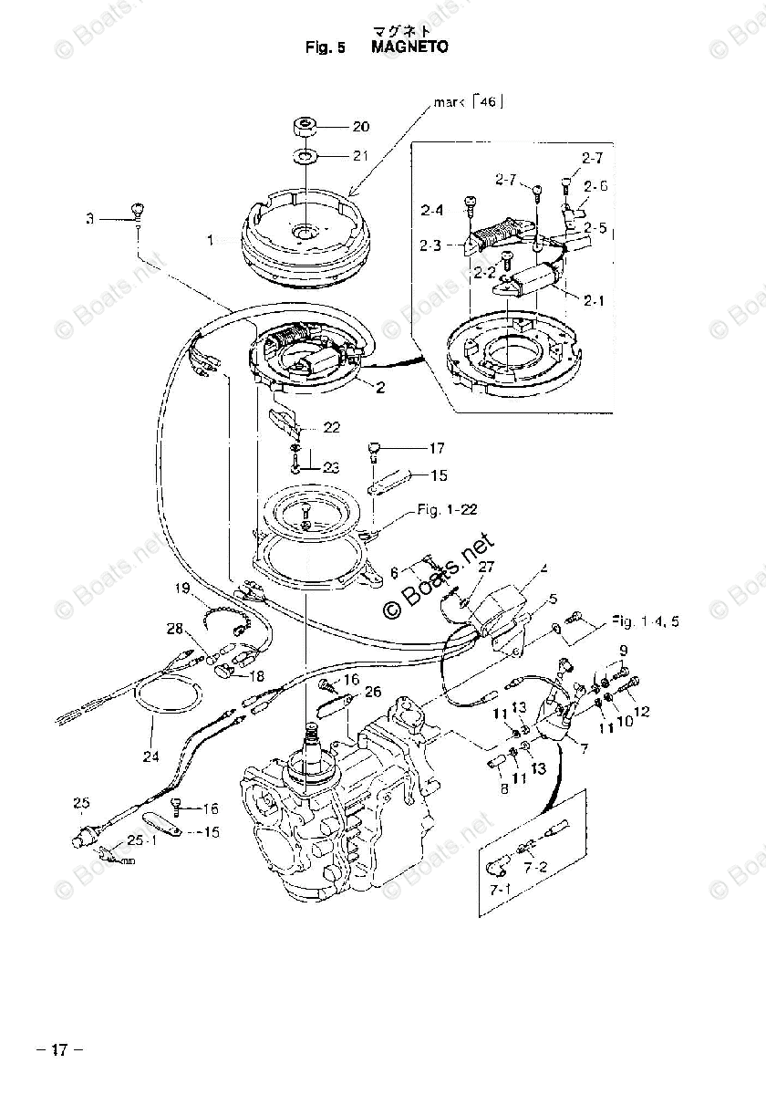 Nissan Outboard 2002 OEM Parts Diagram for MAGNETO | Boats.net